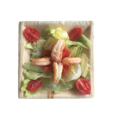 Ecobioshopping - Étui 16x16x5 cm en feuille de palmier - 25 pièces - N140
