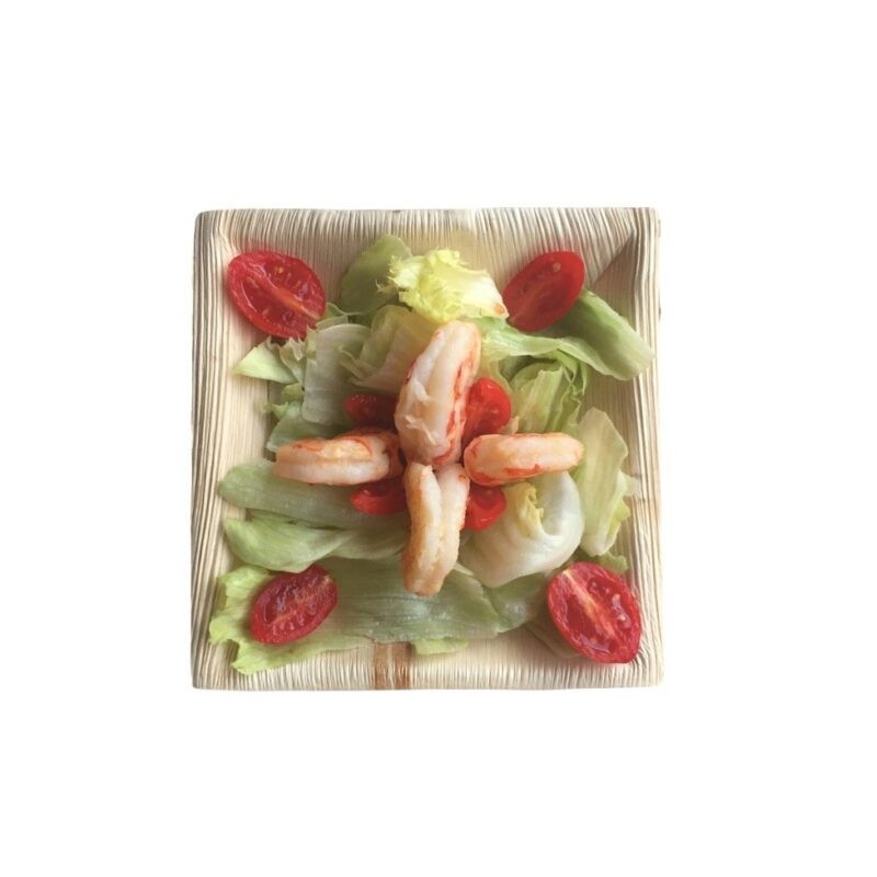 Ecobioshopping - Étui 16x16x5 cm en feuille de palmier - 25 pièces - N140