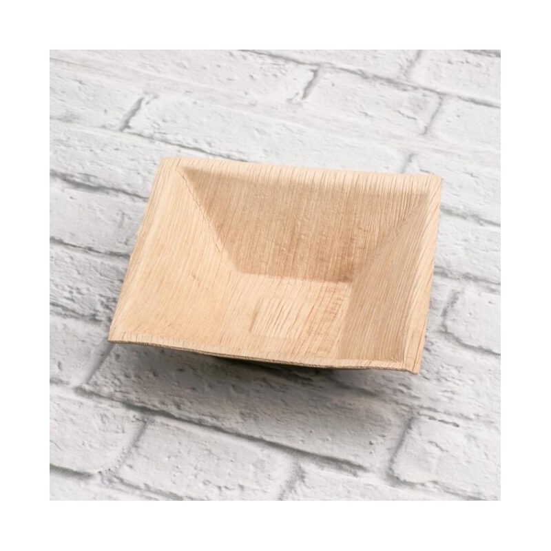 Ecobioshopping - Étui 16x16x5 cm en feuille de palmier - 25 pièces - N140