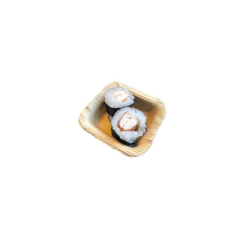 Ecobioshopping - Barquette Finger Food 7x7 cm en feuille de palmier - 25 pièces - 3583
