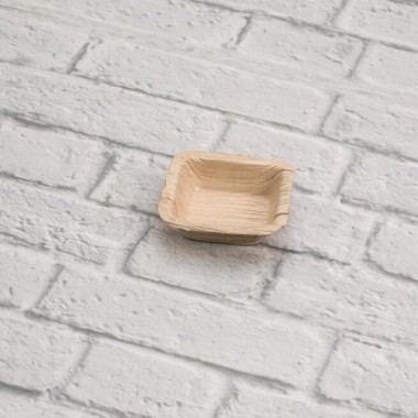 Ecobioshopping - Barquette Finger Food 7x7 cm en feuille de palmier - 25 pièces - 3583