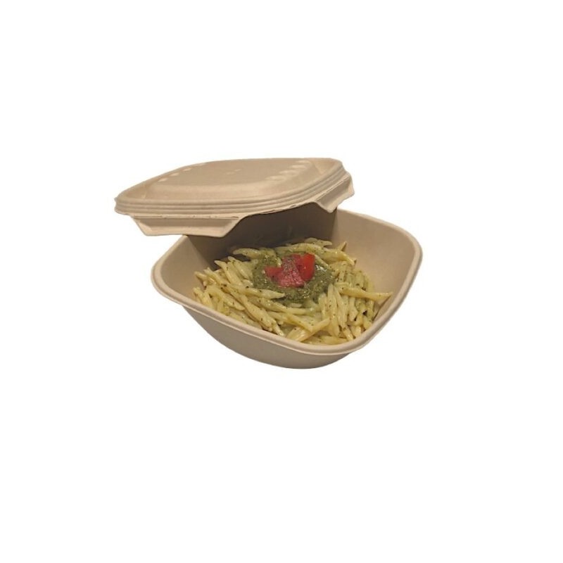 Ecobioshopping - Couvercle carré en pulpe Nature en cellulose - 125 pièces - 15361
