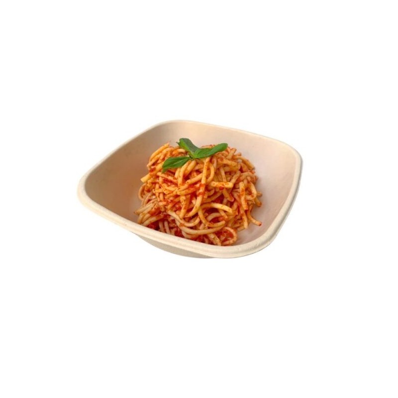 Ecobioshopping - Assiette carrée Nature 500 ml en cellulose - 125 pièces - 14966
