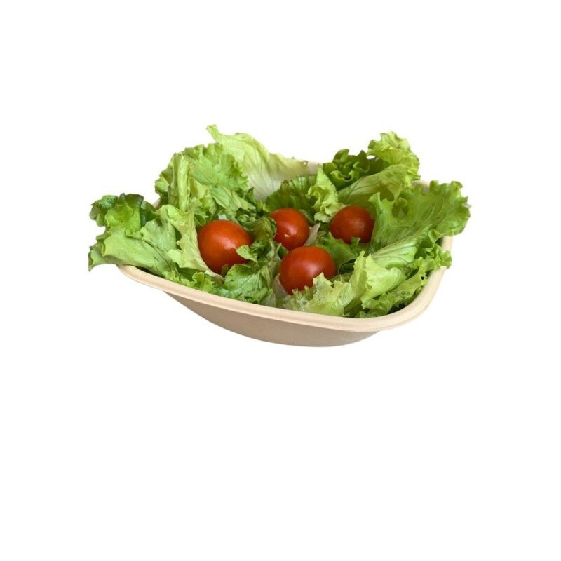 Ecobioshopping - Plat rectangulaire Nature 900 ml en cellulose - 125 pièces - 14969