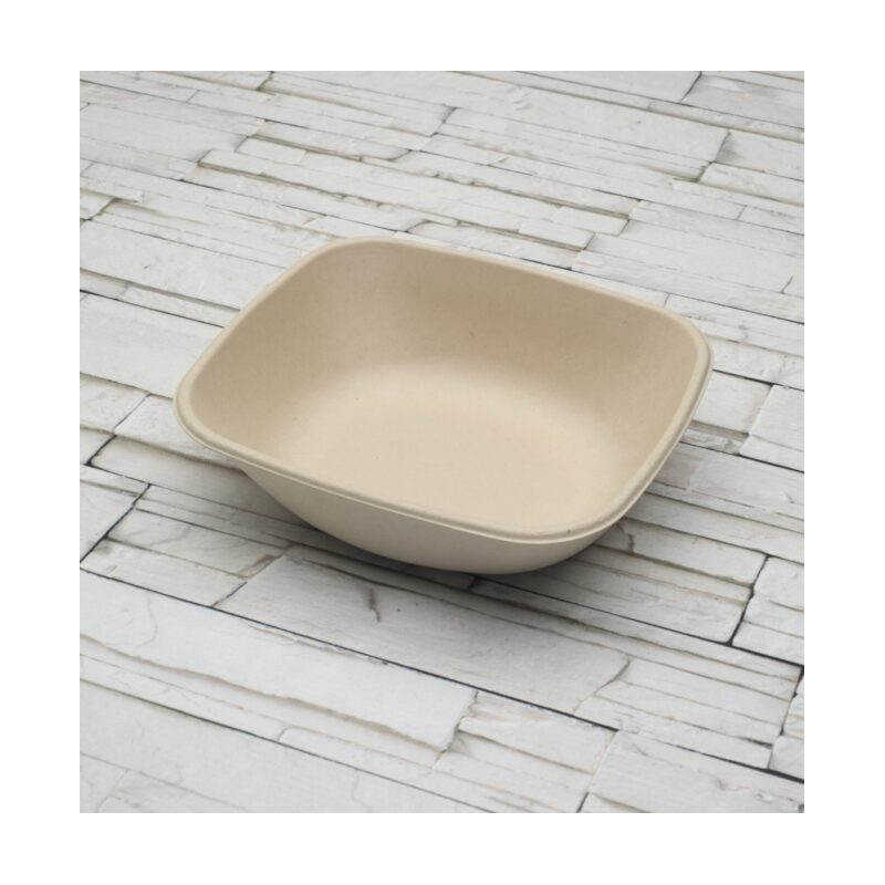 Ecobioshopping - Plat rectangulaire Nature 900 ml en cellulose - 125 pièces - 14969