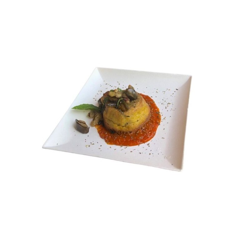 Ecobioshopping - Assiette Komodo 22x22 cm en cellulose - 50 pièces - 13099