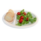 Ecobioshopping - Assiette ovale à deux compartiments 26x19 cm en cellulose - 50 pièces - 12349