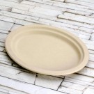 Ecobioshopping - Assiette ovale Nature 26x19 cm en cellulose - 50 pièces - N153