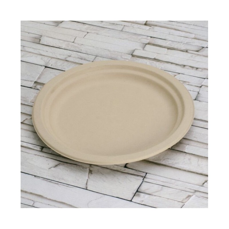Ecobioshopping - Assiette plate Nature 23 cm en cellulose - 50 pièces - N152