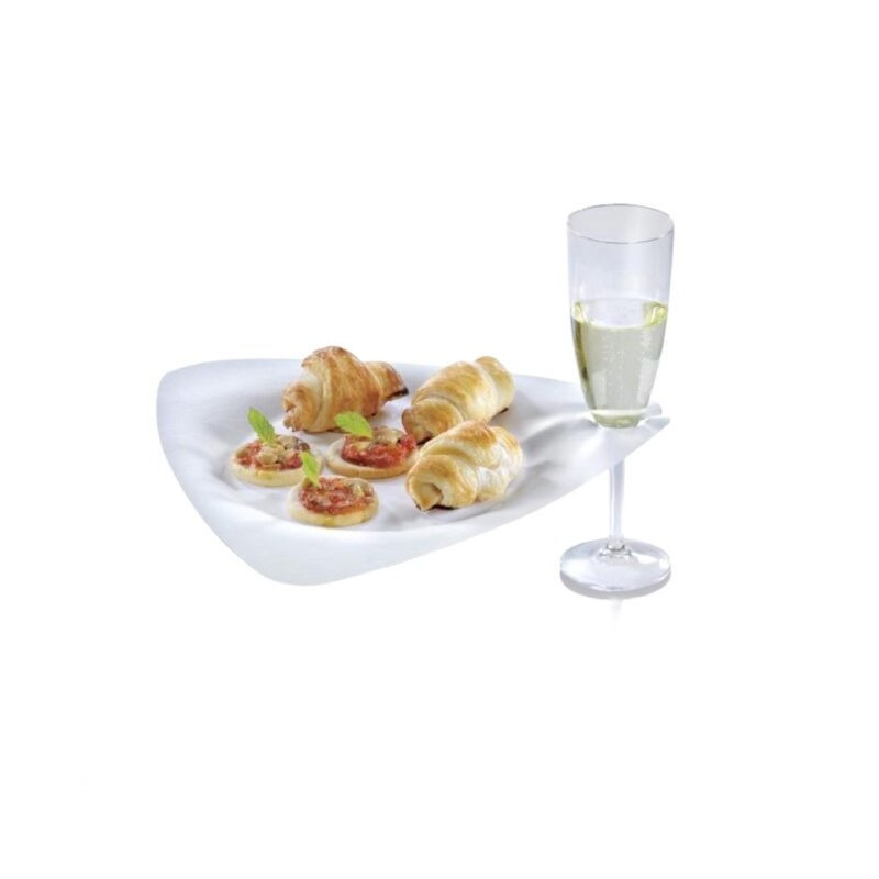 Ecobioshopping - Assiette Porte-Verre Trigon 27x26 cm en cellulose - 50 pièces - N462