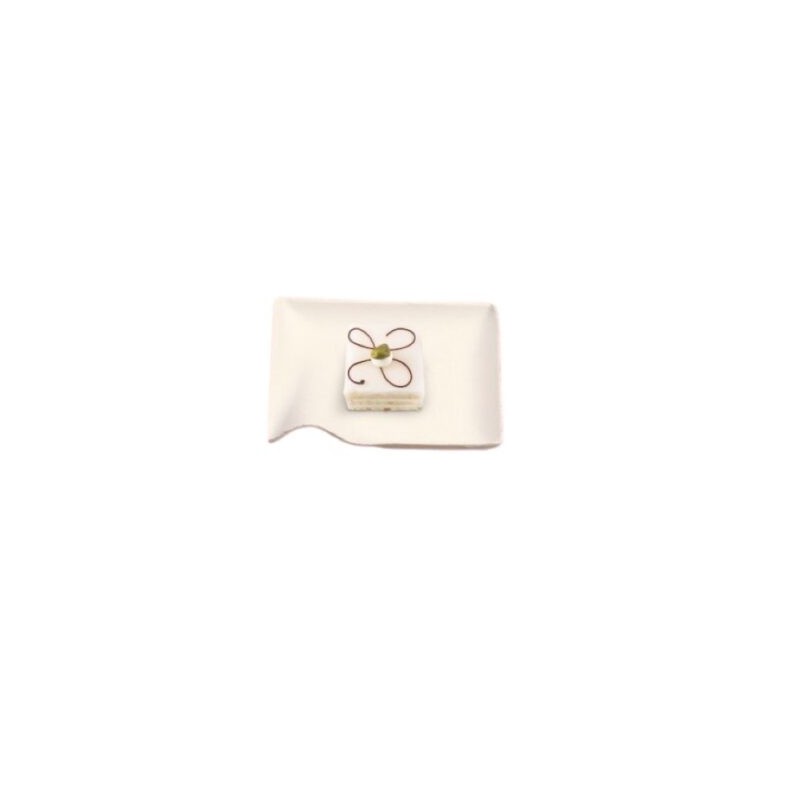 Ecobioshopping - Assiette Finger Food 8x8 cm en cellulose - 50 pièces - N132