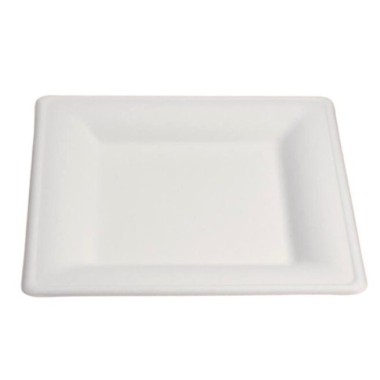 Ecobioshopping - Assiette Élégance 26x26 cm en cellulose - 50 pièces - 20841