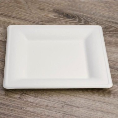 Ecobioshopping - Assiette Élégance 26x26 cm en cellulose - 50 pièces - 20841
