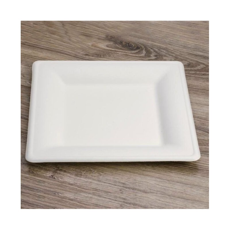 Ecobioshopping - Assiette Élégance 26x26 cm en cellulose - 50 pièces - 20841