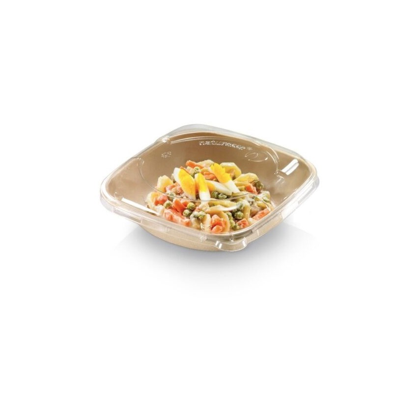 Ecobioshopping - Couvercle carré empilable en PLA - 125 pièces - 16823