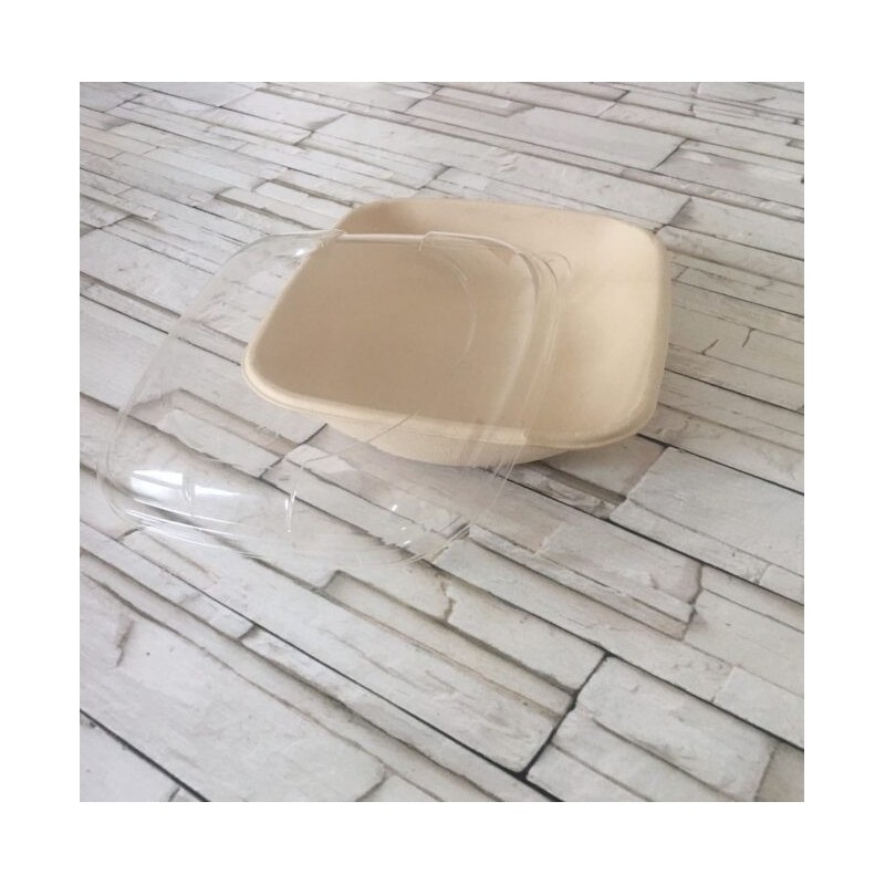 Ecobioshopping - Couvercle carré empilable en PLA - 125 pièces - 16823