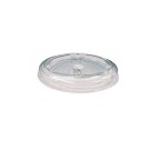 Ecobioshopping - Couvercle en PLA de 78 mm de diamètre avec trou pour paille - 50 pièces - 10379