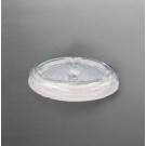Ecobioshopping - Couvercle en PLA de 78 mm de diamètre avec trou pour paille - 50 pièces - 10379
