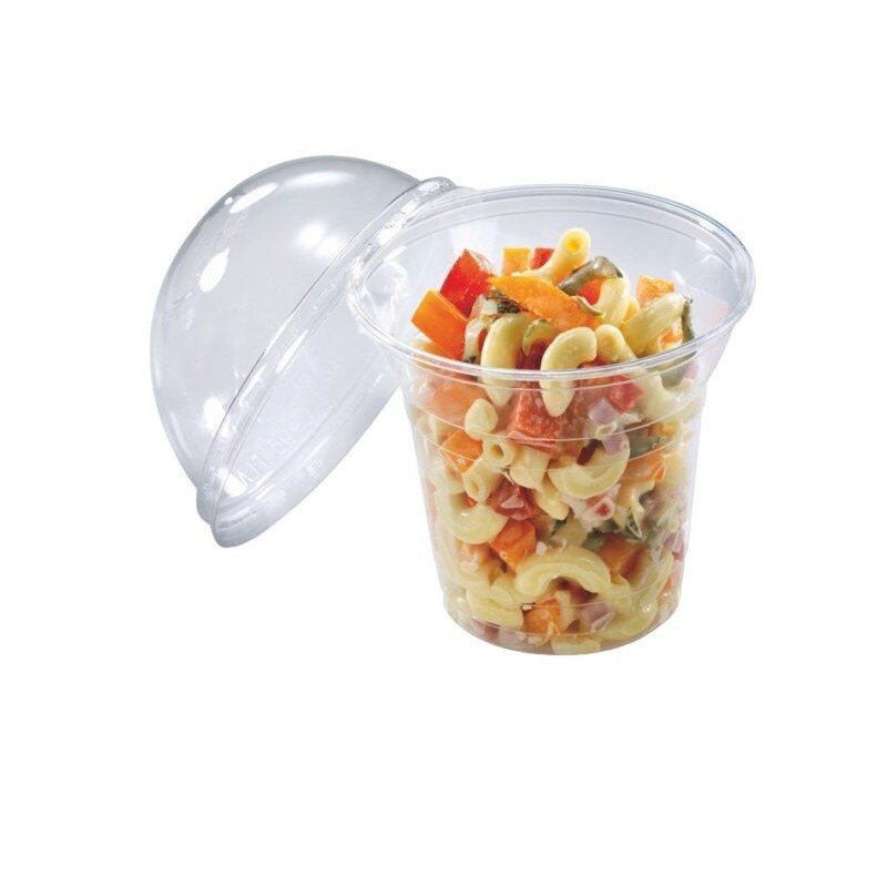 Ecobioshopping - Couvercle dôme en PLA diamètre 100 mm sans trou - 50 pièces - N544