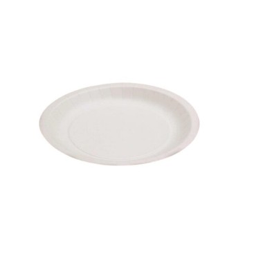 Ecobioshopping - Assiette plate en carton rigide de 18 cm - 50 pièces - 213-BIO-00