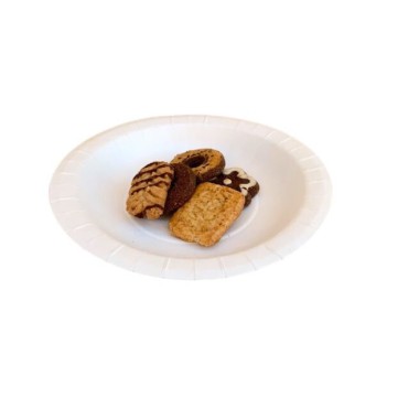 Ecobioshopping - Assiette plate en carton rigide de 18 cm - 50 pièces - 213-BIO-00