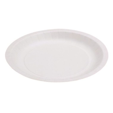 Ecobioshopping - Assiette plate en carton 23 cm - 50 pièces - 211-BIO-00