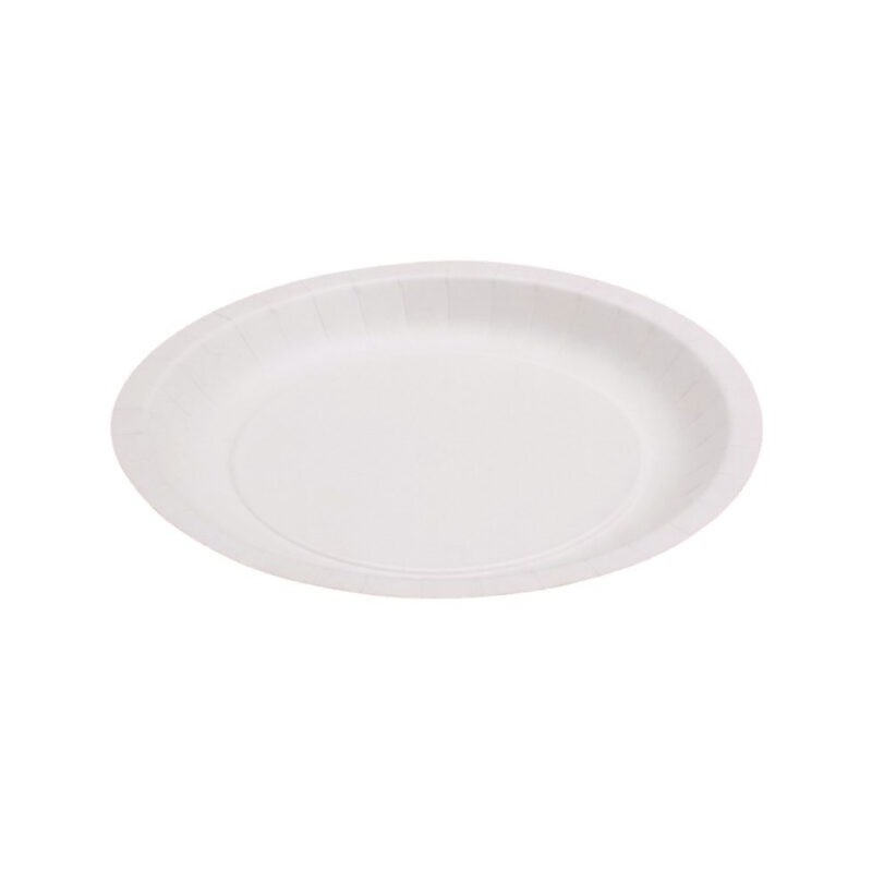 Ecobioshopping - Assiette plate en carton 23 cm - 50 pièces - 211-BIO-00