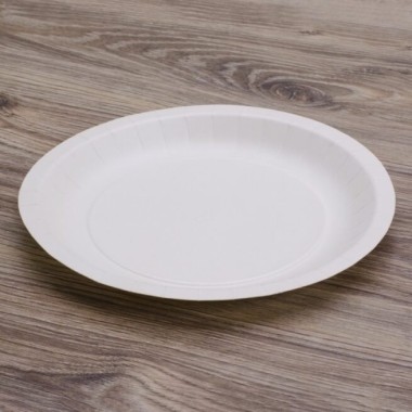 Ecobioshopping - Assiette plate en carton 23 cm - 50 pièces - 211-BIO-00