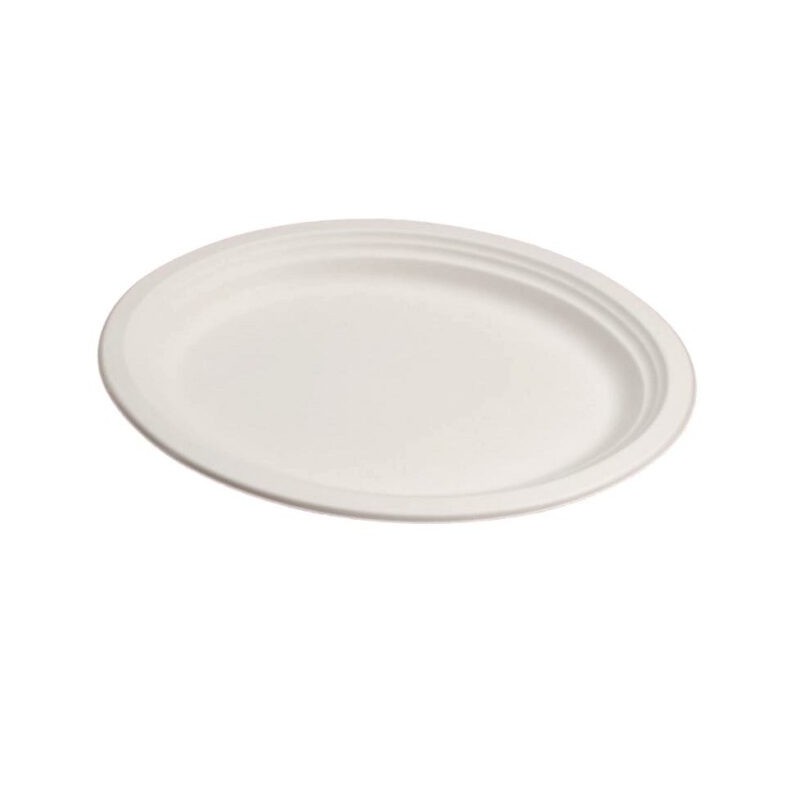 Ecobioshopping - Assiette ovale 32x25 cm en cellulose - 50 pièces - 12410