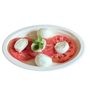 Ecobioshopping - Assiette ovale standard 26x19 cm en cellulose - 50 pièces - 11184
