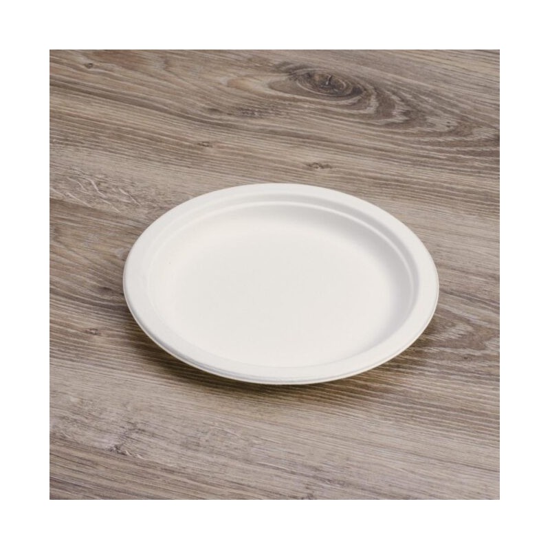 Ecobioshopping - Assiette plate Standard 18 cm en cellulose - 50 pièces - 11183