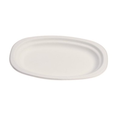 Ecobioshopping - Assiette ovale 23x16 cm en cellulose - 50 pièces - 12502