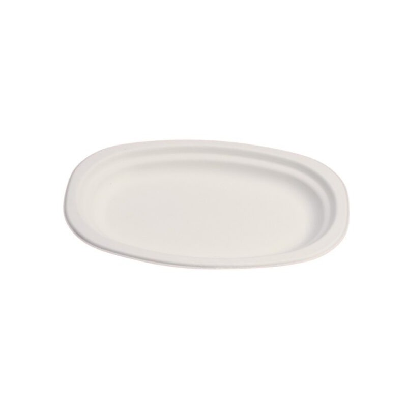 Ecobioshopping - Assiette ovale 23x16 cm en cellulose - 50 pièces - 12502