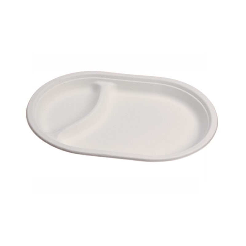 Ecobioshopping - Plateau 30x21 à deux compartiments en cellulose - 50 pièces - 5104