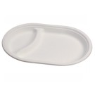 Ecobioshopping - Plateau 30x21 à deux compartiments en cellulose - 50 pièces - 5104