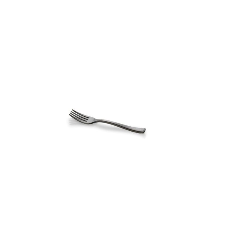 Ecobioshopping - Mini fourchette noire 9,8 cm en PLA - 100 pièces - 19348