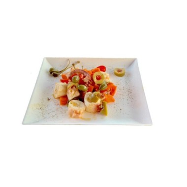 Ecobioshopping - Assiette Komodo 18x18 cm en cellulose - 50 pièces - N468