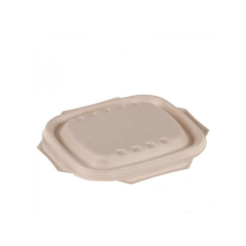 Ecobioshopping - Couvercle rectangulaire Nature en pulpe de cellulose - 125 pièces - 15360