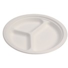 Ecobioshopping - Assiette plate à trois compartiments 26 cm en cellulose. - 50 pièces - 20829