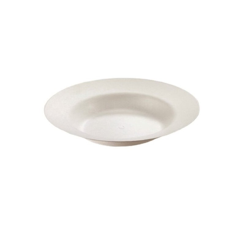 Ecobioshopping - Assiette Creuse Élégance 23 cm en cellulose - 50 pièces - 14171