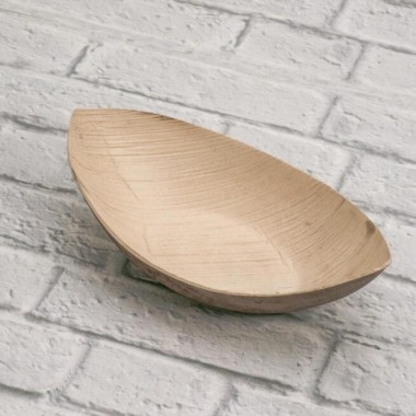 Ecobioshopping - Bol Bateau 23x13 cm en feuille de palmier - 100 pièces - N731