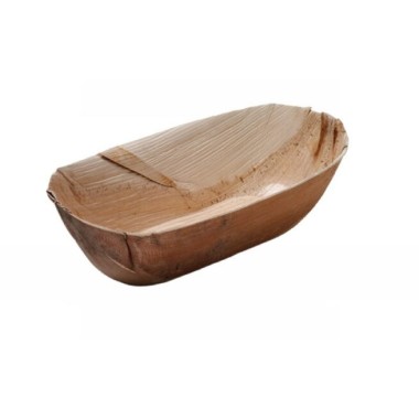 Ecobioshopping - Bol Padiga 23x11x6 cm en feuille de palmier - 100 pièces - 5284
