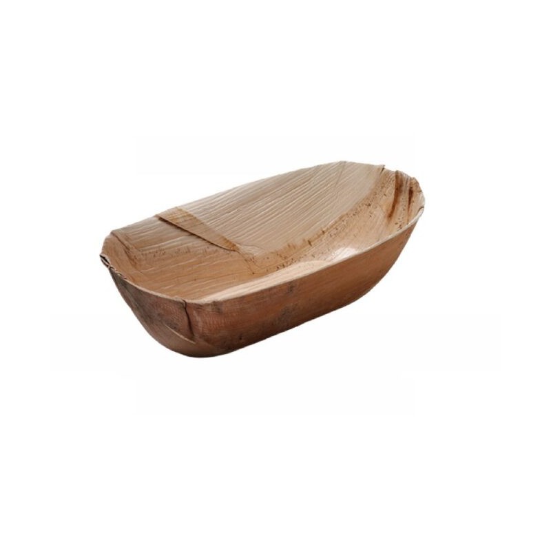 Ecobioshopping - Bol Padiga 23x11x6 cm en feuille de palmier - 100 pièces - 5284