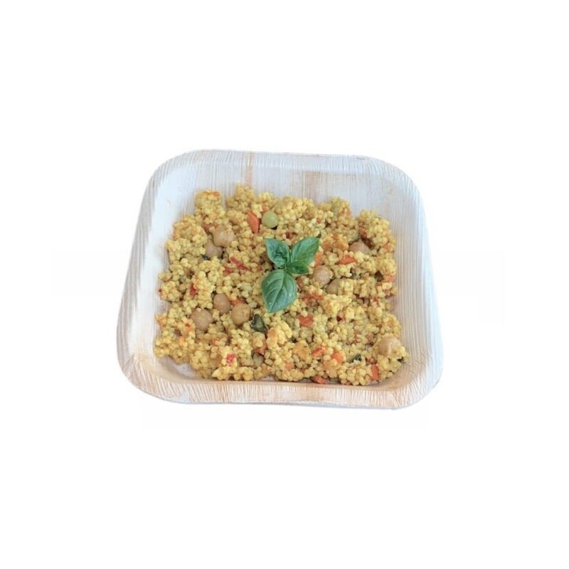 Ecobioshopping - Assiette carrée 17x17 cm en feuille de palmier - 100 pièces - 5030