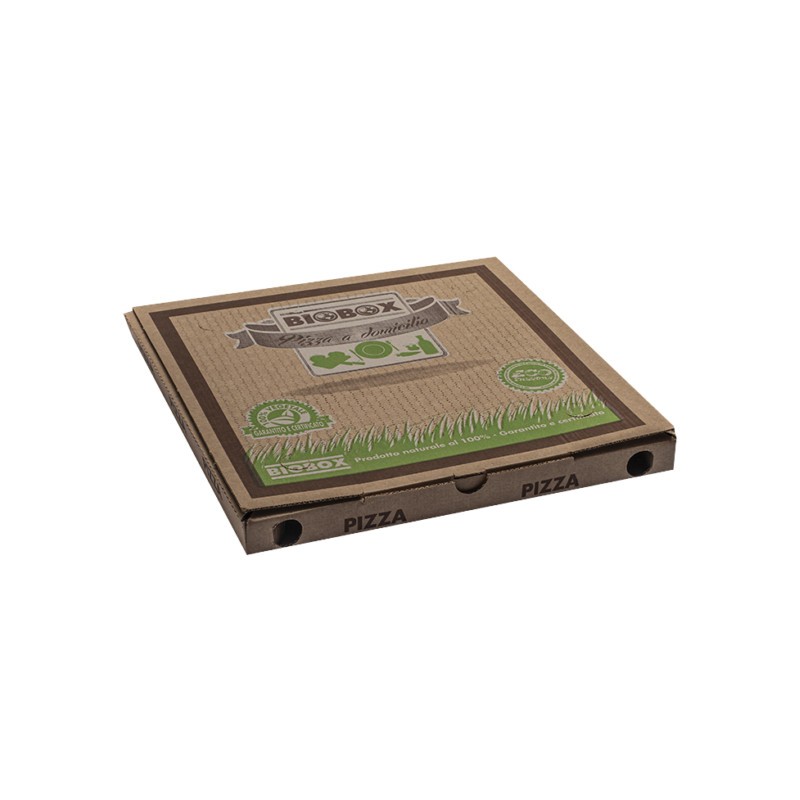Ecobioshopping - Boîte à pizza BIO 32,5x32,5x3h cm - 100 pièces. - 325030AA