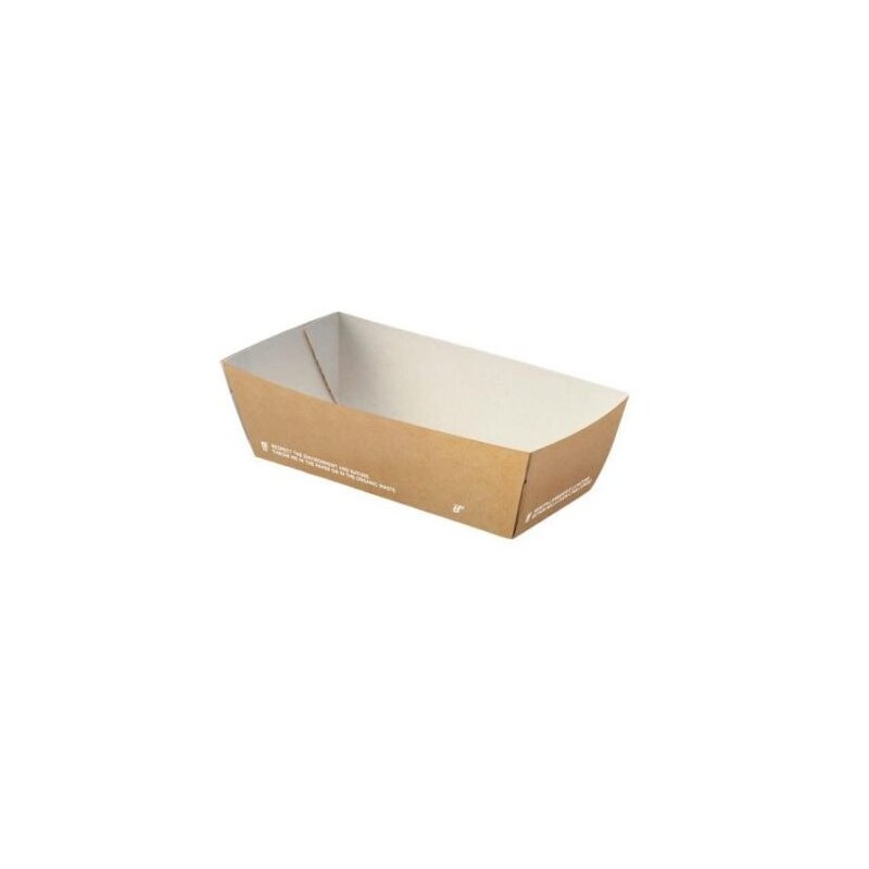 Ecobioshopping - Barquette pour friture Petite 12x6,8x4,5 cm - 400 pièces - 612-65