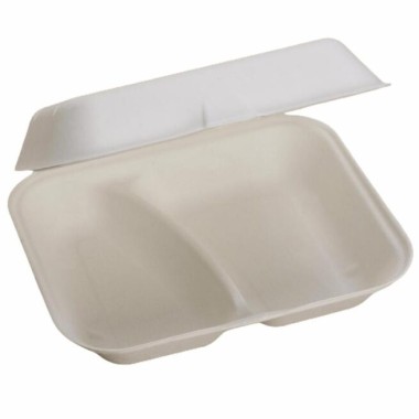 Ecobioshopping - Boîte alimentaire 23x20x8 cm avec deux compartiments - 250 pièces - 3467