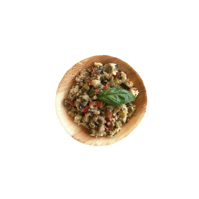 Ecobioshopping - Assiette ronde 18 cm en feuille de palmier - 100 pièces - 5031