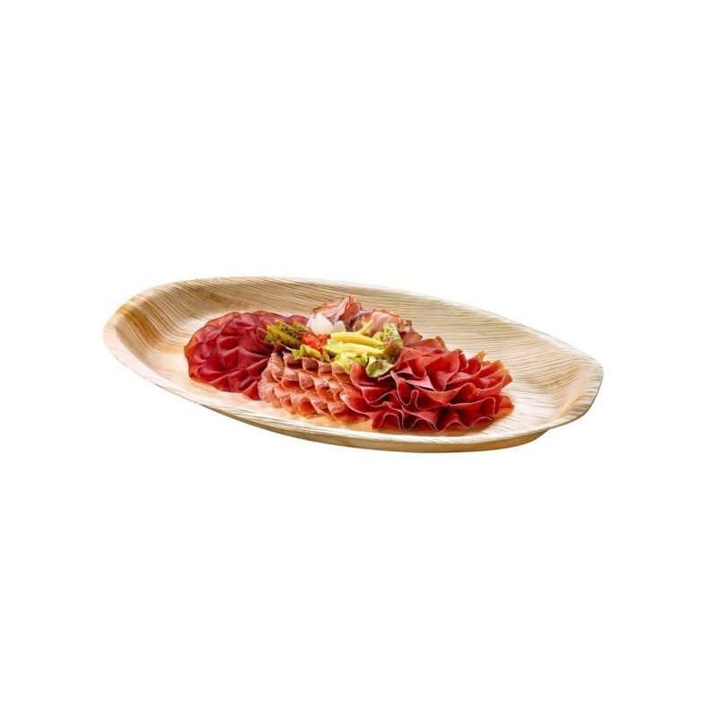 Ecobioshopping - Grand plateau 43x29 cm en feuille de palmier. - 100 pièces - N137