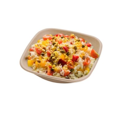 Ecobioshopping - Assiette carrée Nature 750 ml en cellulose - 500 pièces - 14967